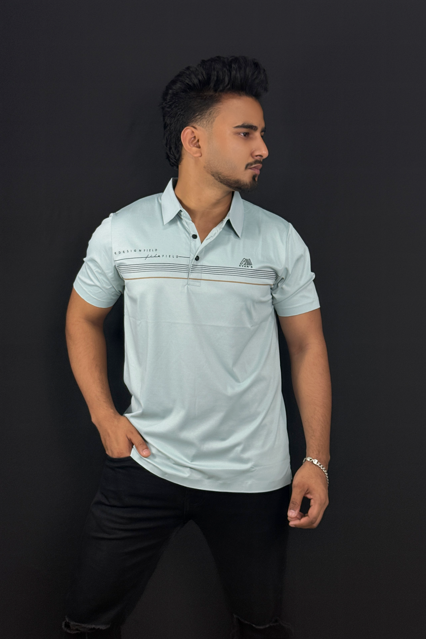 Light Sky Colour Polo T-Shirt |Evans