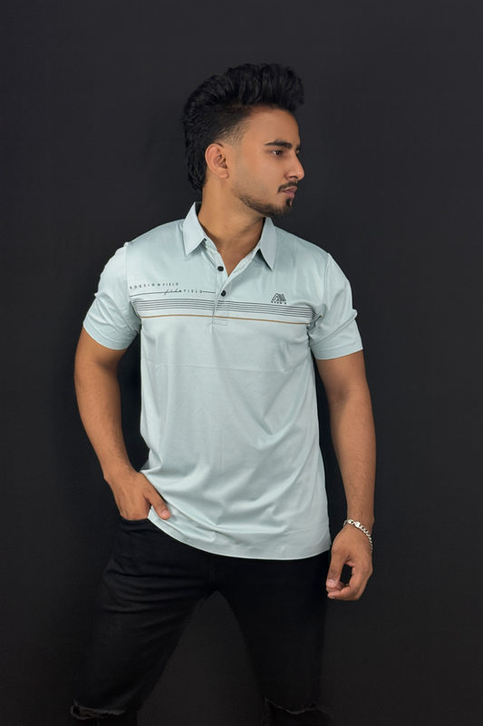 Light Sky Colour Polo T-Shirt |Evans
