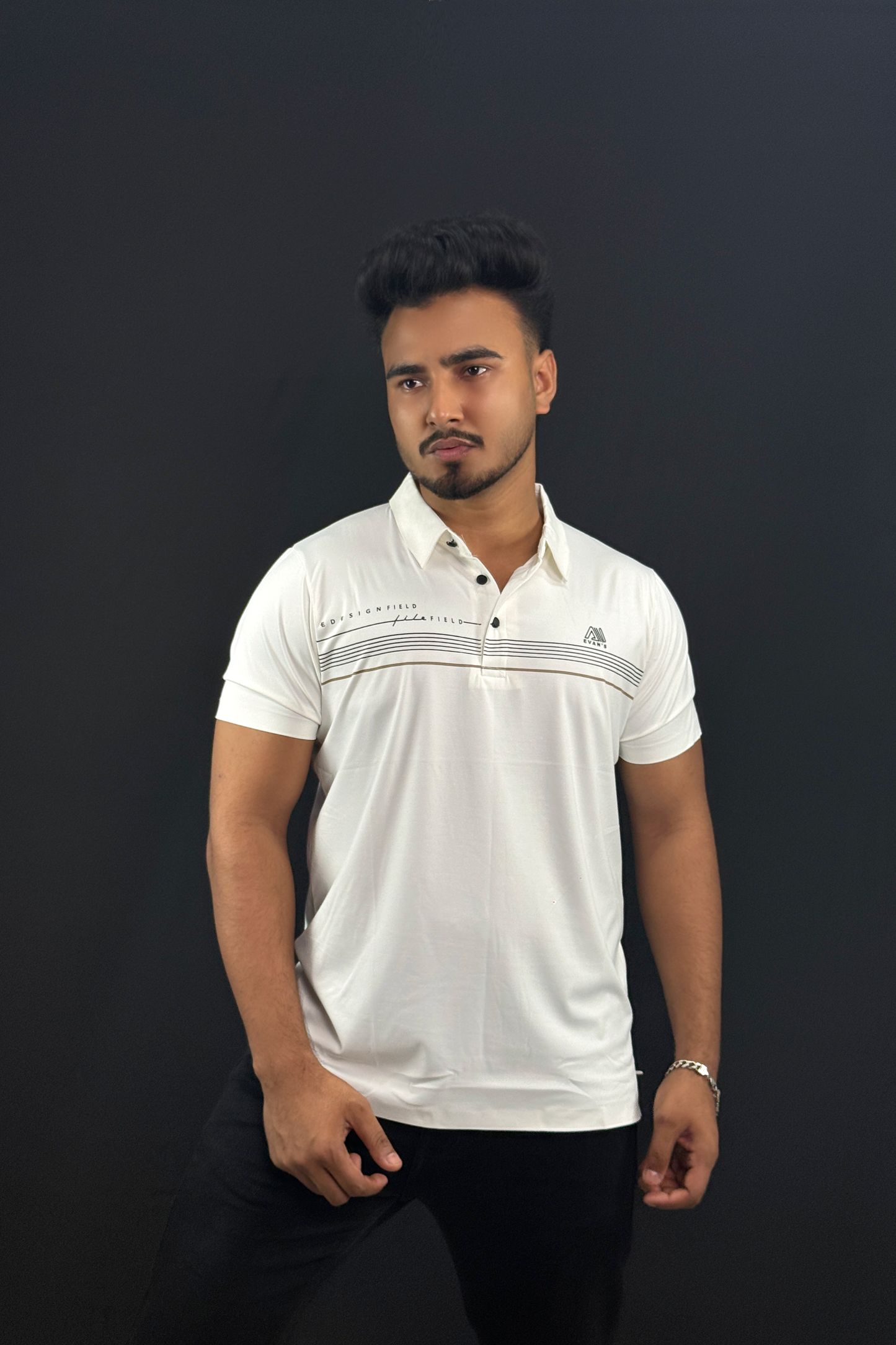 White Colour Polo T-Shirt | Evans