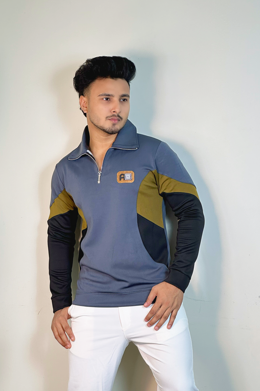 অ্যাশ কালার সোয়েটশার্ট-CONTRAST