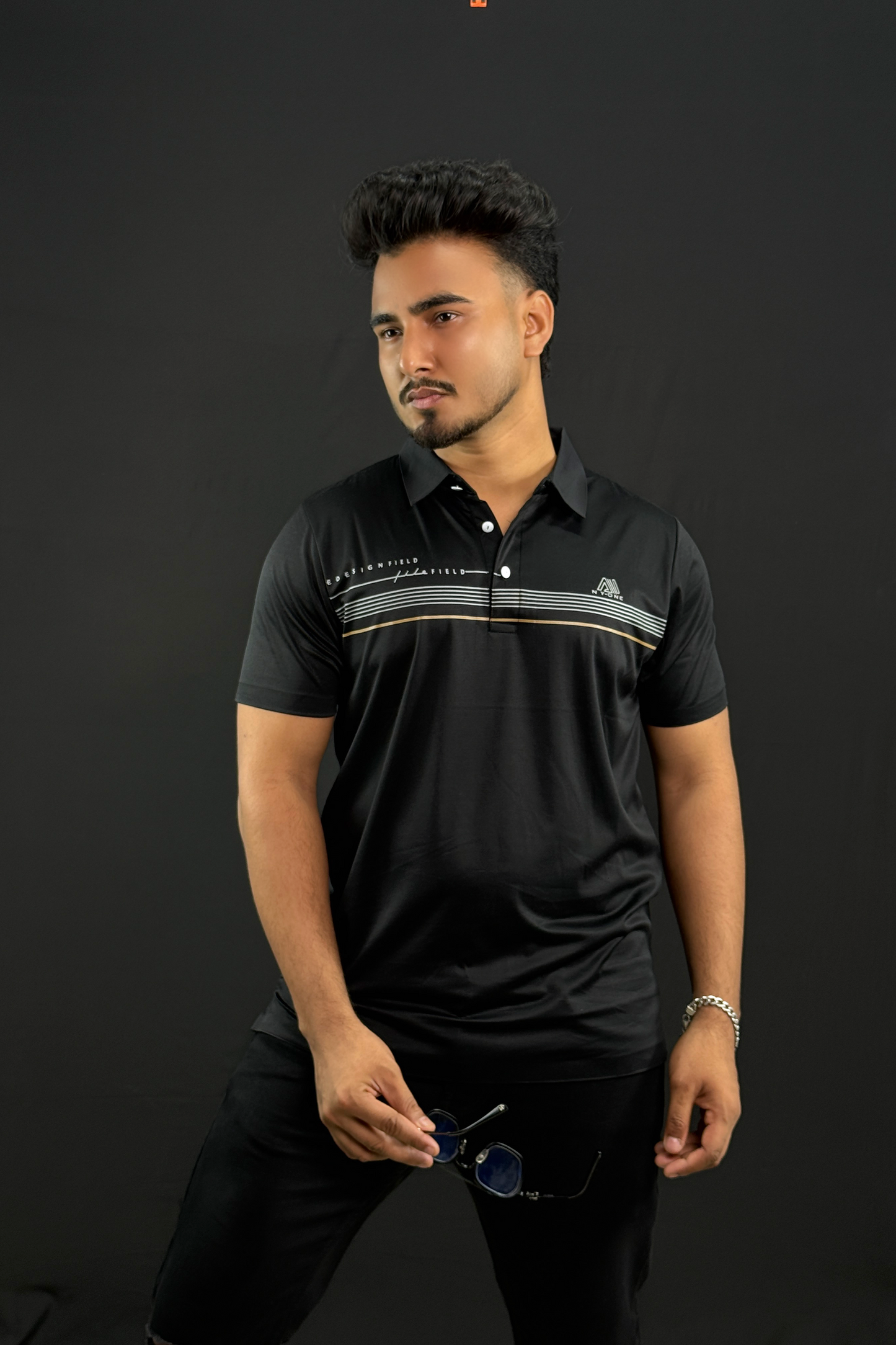 Black Colour Polo T-Shirt | Evans