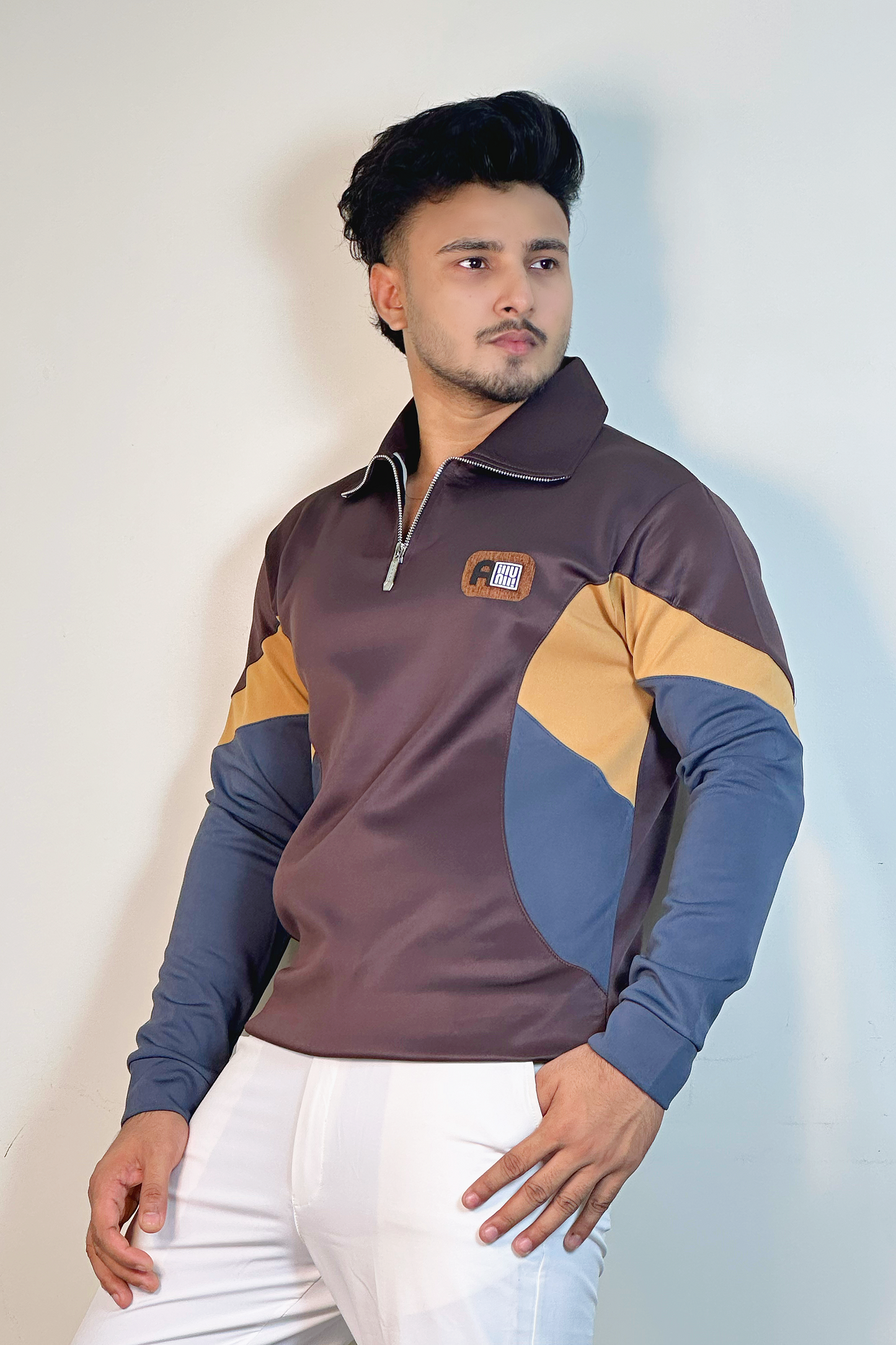 ওয়াইন কালার সোয়েটশার্ট-CONTRAST