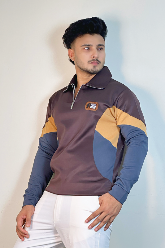 ওয়াইন কালার সোয়েটশার্ট-CONTRAST