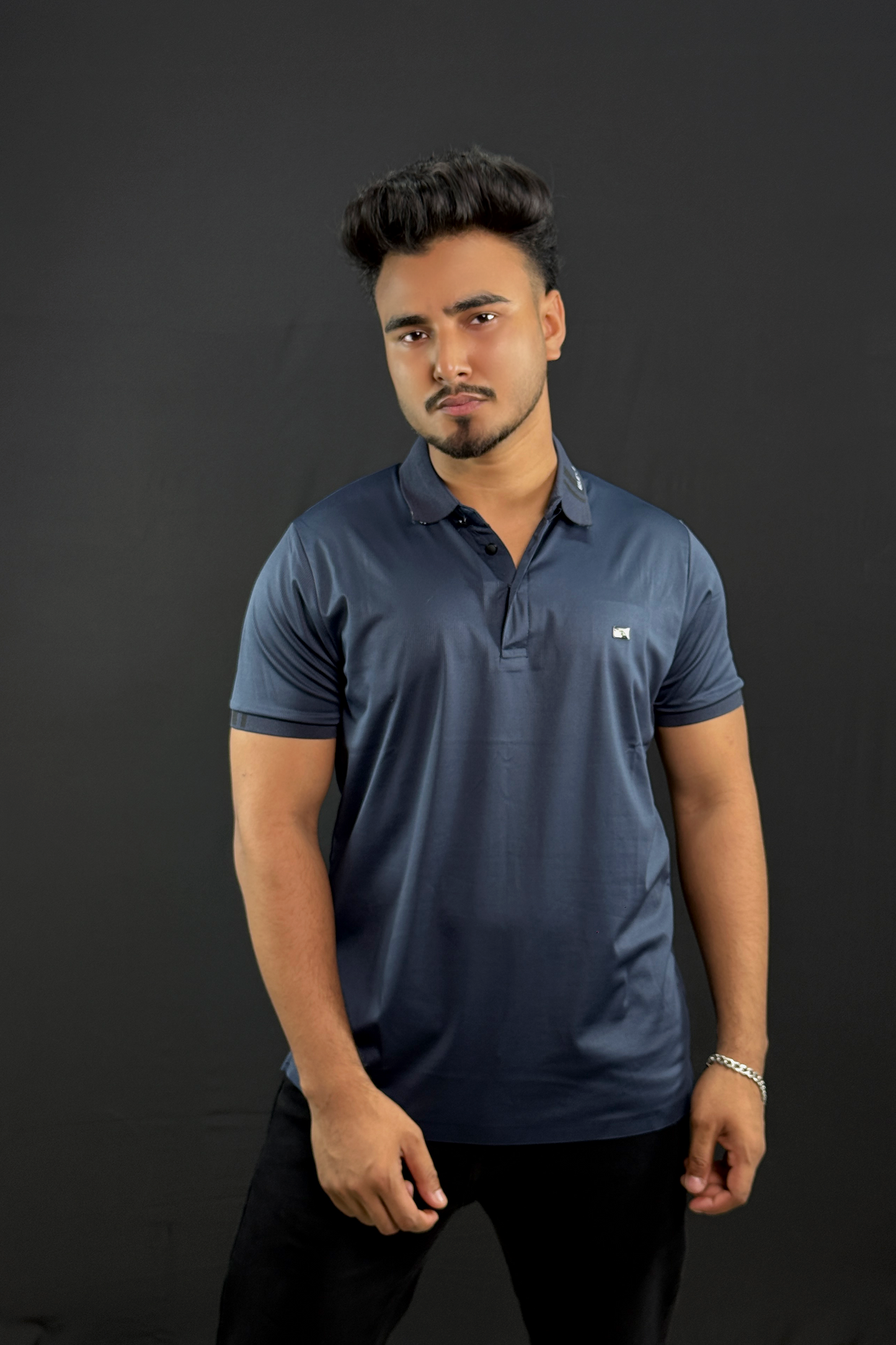 Nevy Blue Colour Polo T-Shirt |Believe