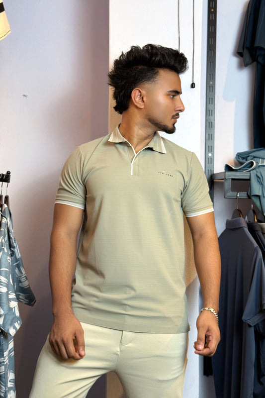 Mided Olive Polo T-Shirt |TYO