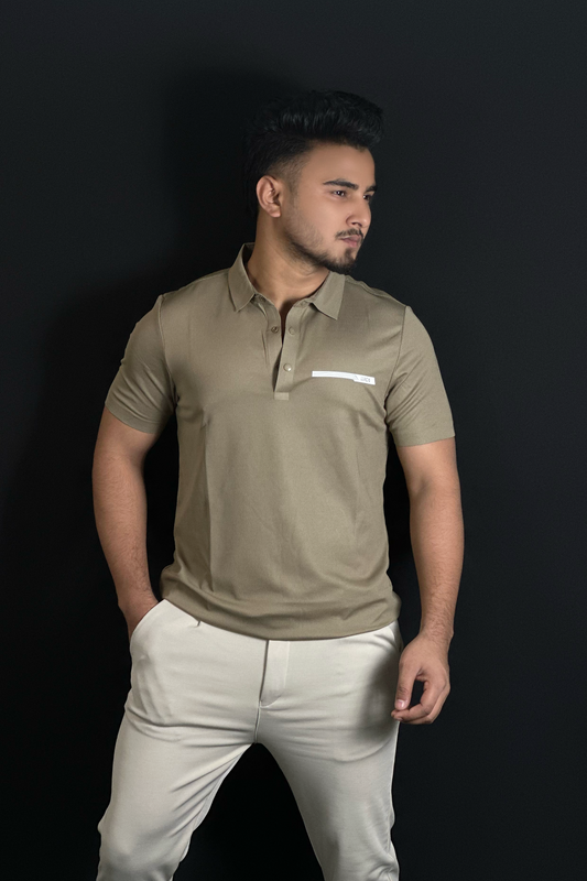 অলিভ গ্রীন কালার পোলো টি-শার্ট-CA