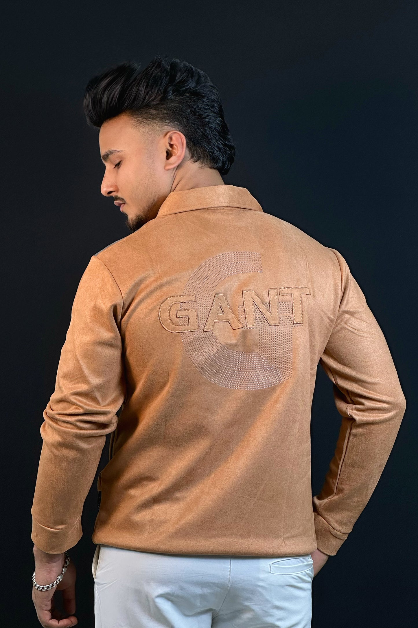 ক্যামেল ব্রাউন কালার ভেলভেট সোয়েটশার্ট-GANT