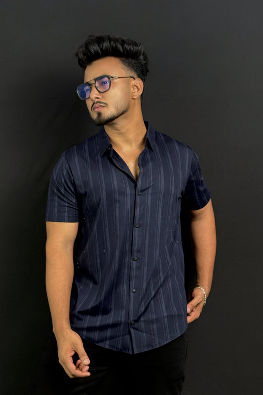 Nevy Blue Colour Half Slevee Shirt