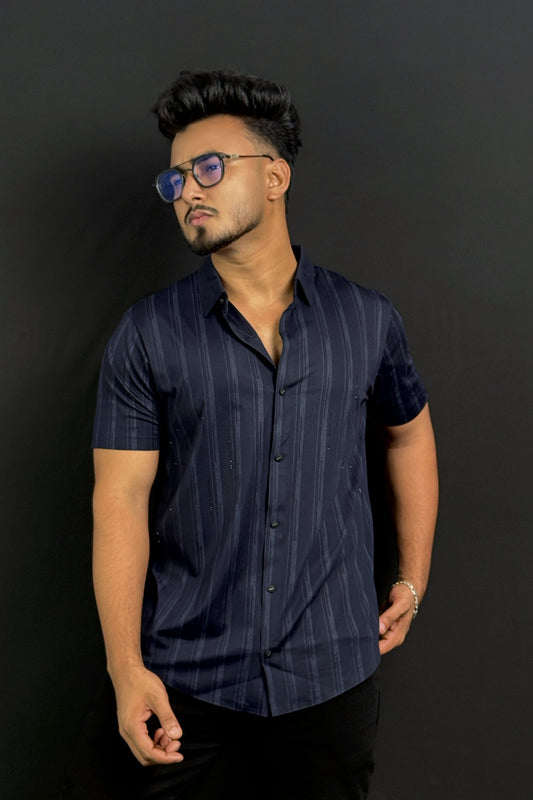 Nevy Blue Colour Half Slevee Shirt