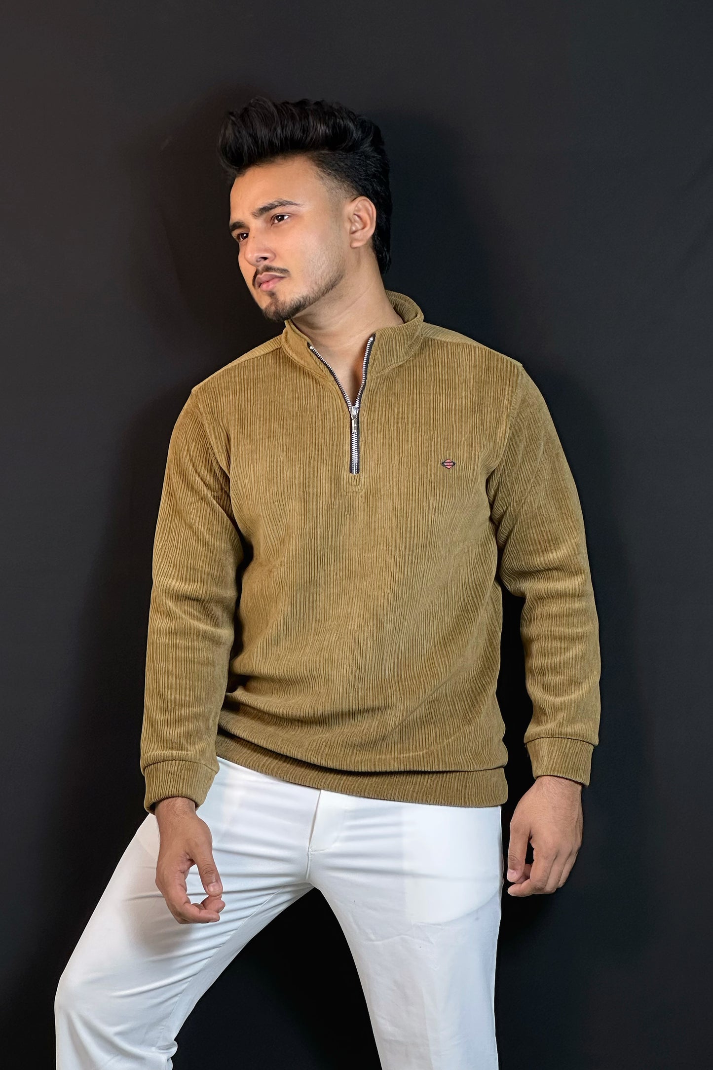 অলিভ কালার চায়না সোয়েটার