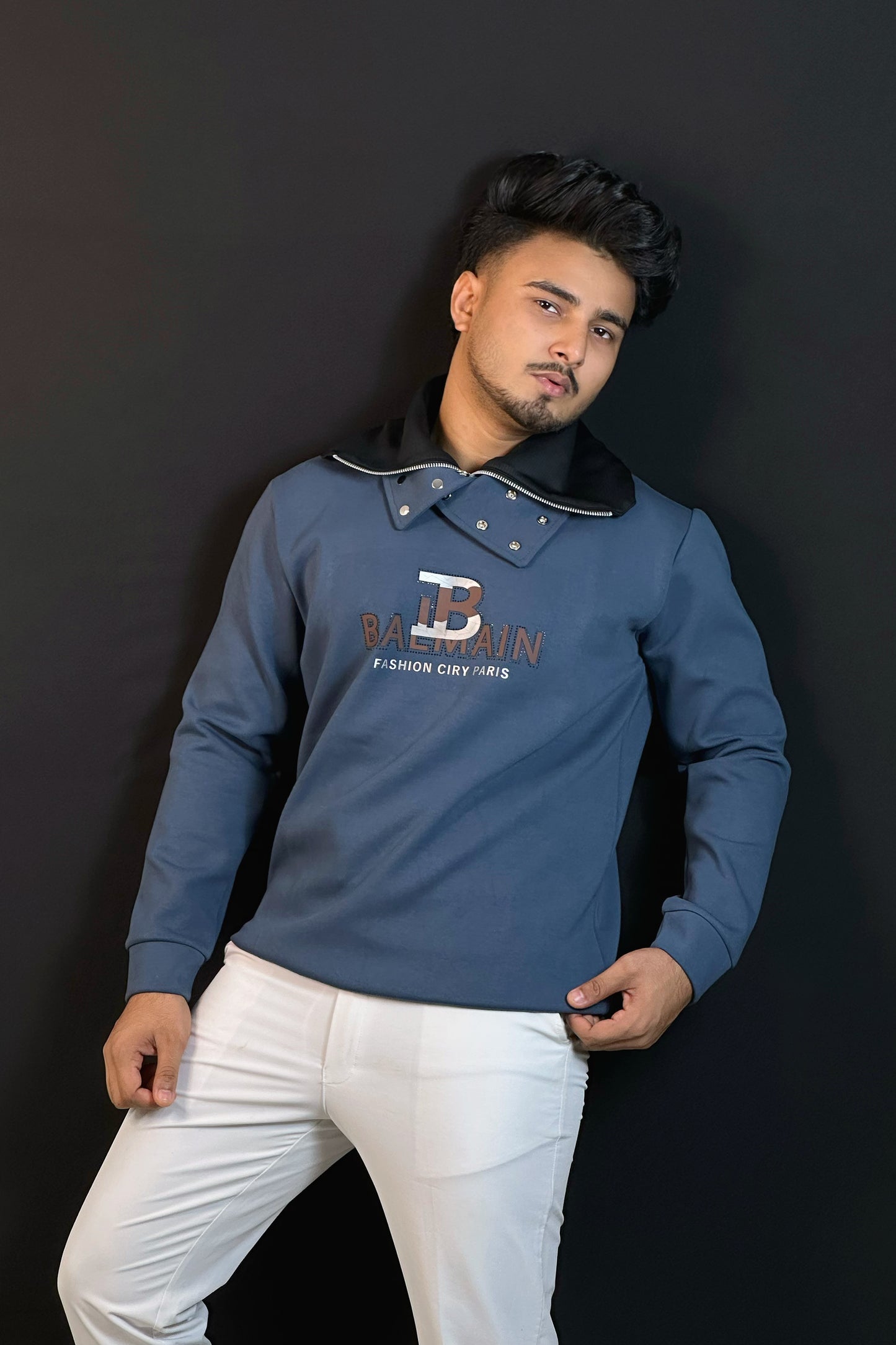 ডিপ ব্লু কালার সোয়েটশার্ট-MASK