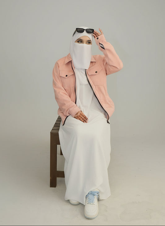 বেবি পিঙ্ক কালার চায়না ভেলভেট জ্যাকেট