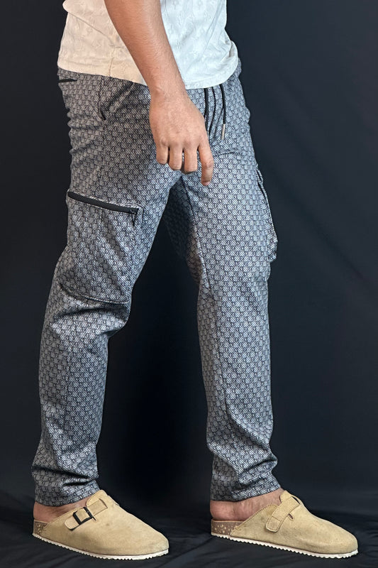 অ্যাশ কালার চায়না কার্গো জগার্স-DIOR