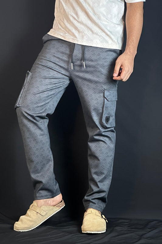 "গ্রে" কালার চায়না কার্গো জগার্স-DL