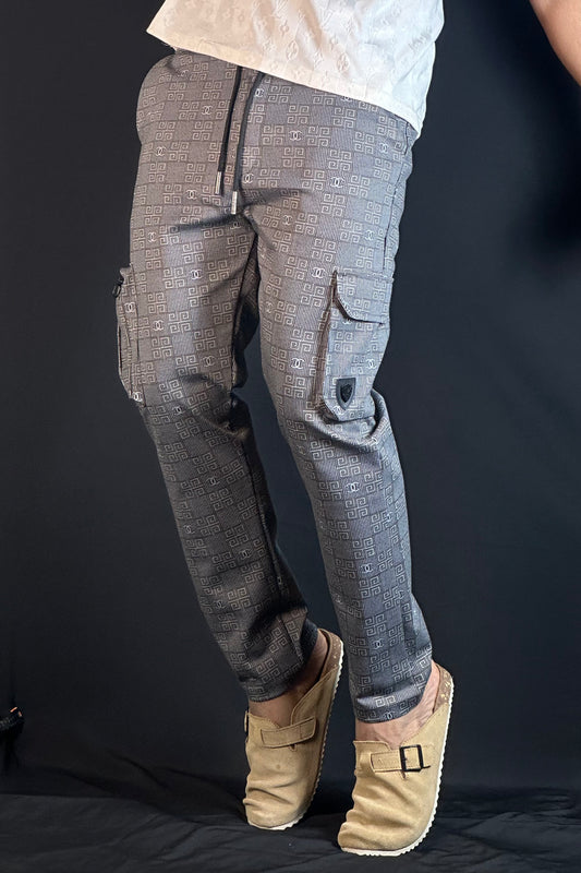 অ্যাশ কালার চায়না কার্গো জগার্স-DG