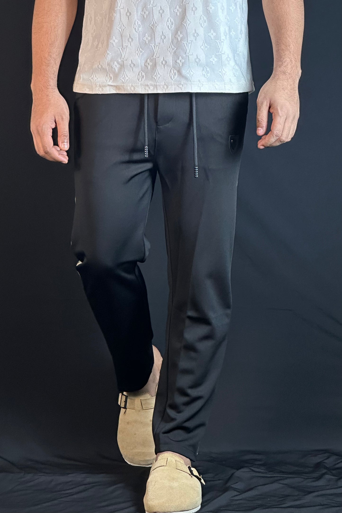 ব্ল্যাক কালার চায়না জগার্স-GStrip