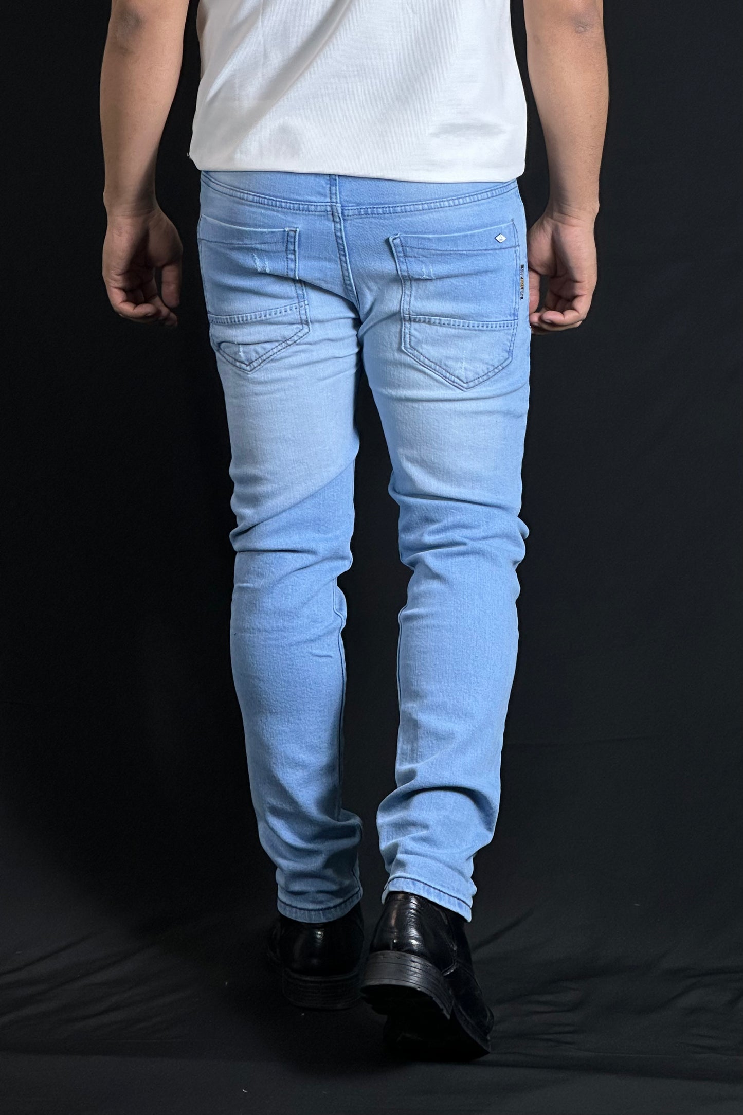 স্কাই ব্লু কালার জিন্স প্যান্ট-Plain