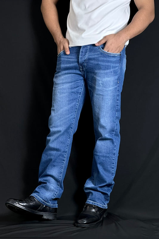 ব্লু কালার জিন্স প্যান্ট-Baggy