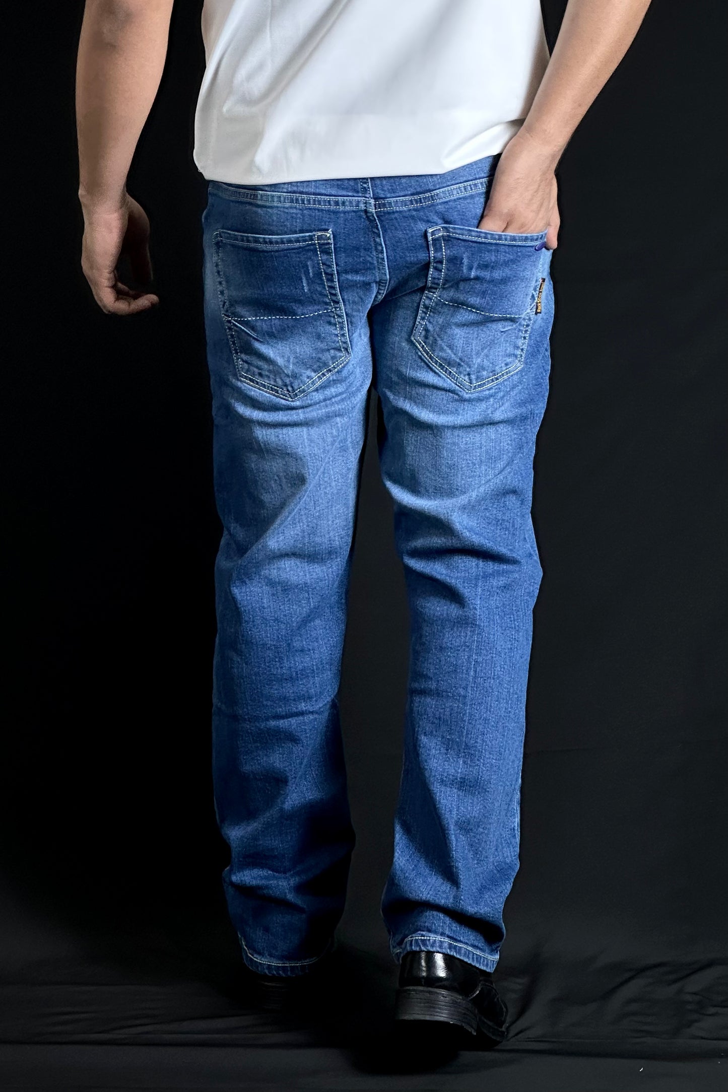 ব্লু কালার জিন্স প্যান্ট-Baggy