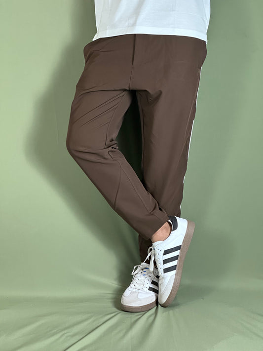 চকলেট কালার ট্রাউজার-Stripe