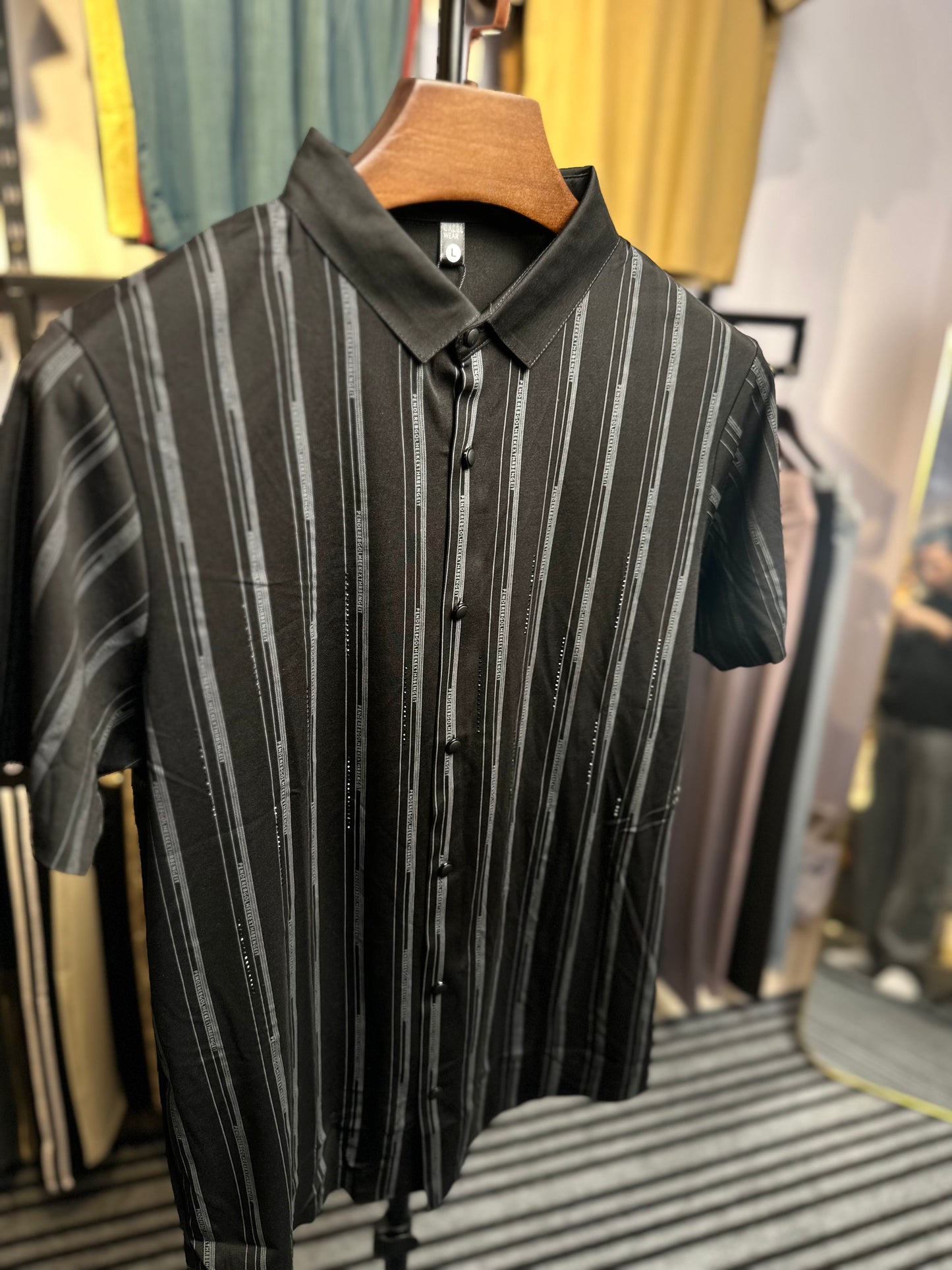Black Colour Half Slevee Shirt