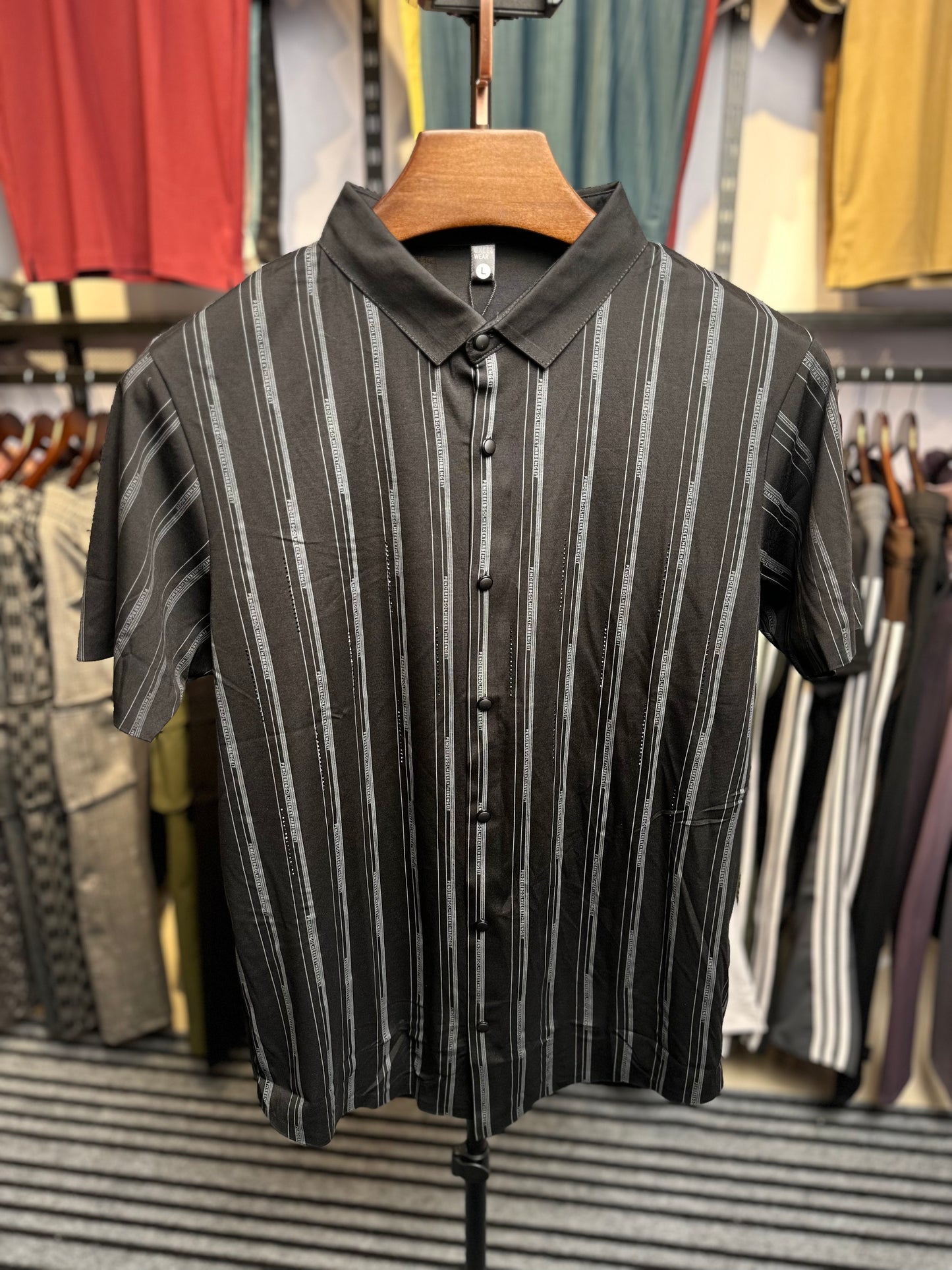 Black Colour Half Slevee Shirt