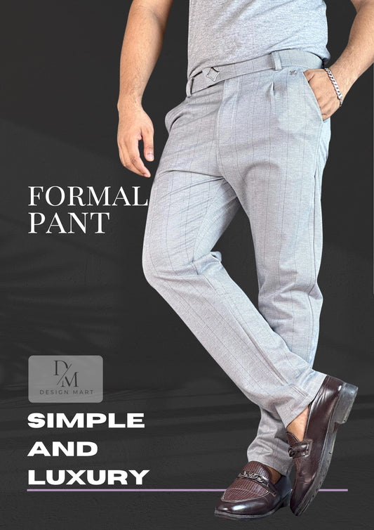 Premium Light Ash Check Formal Pant