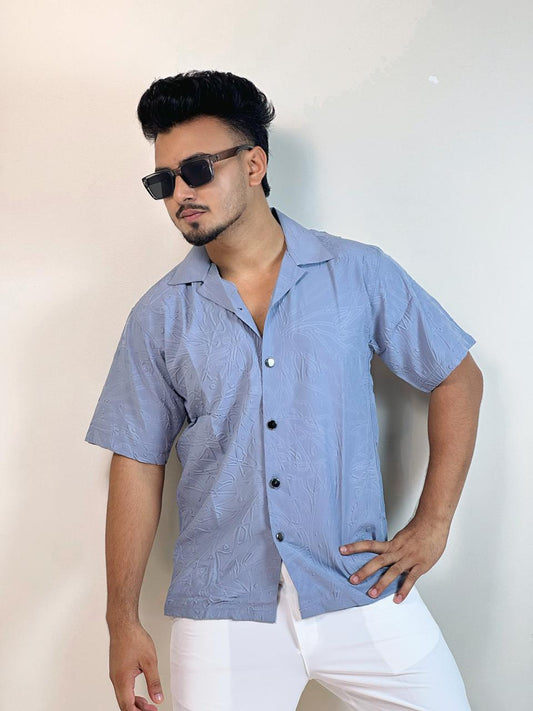 Premium Cuban Collar Shirt – Drop Shoulder Shirt