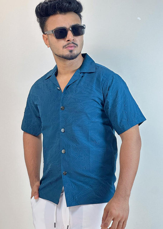 Premium Cuban Collar Shirt – Drop Shoulder Shirt