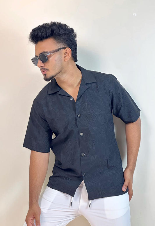 Black Drop Shoulder Shirt CUBAN