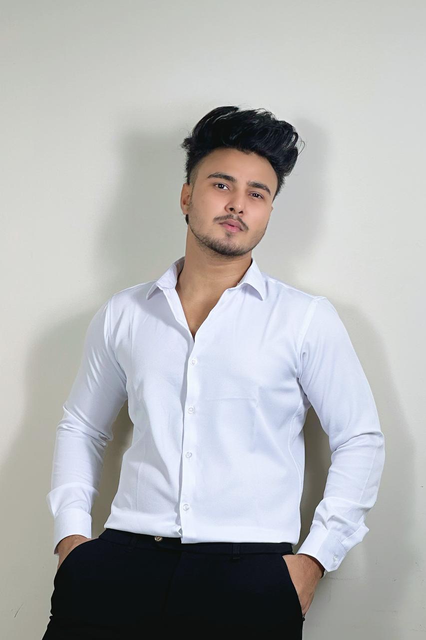 White Colour Cross Formal Shirt – Premium Quality