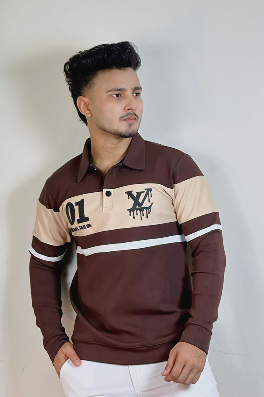 চকলেট কালার সোয়েটশার্ট-LV