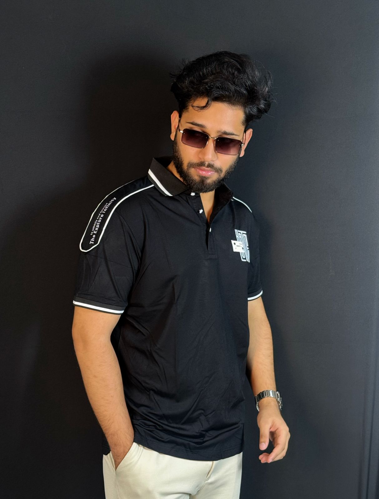 ব্ল্যাক কালার পোলো টি-শার্ট-BEST