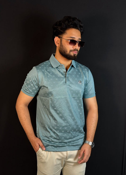 সি-ব্লু কালার পোলো টি-শার্ট-GS