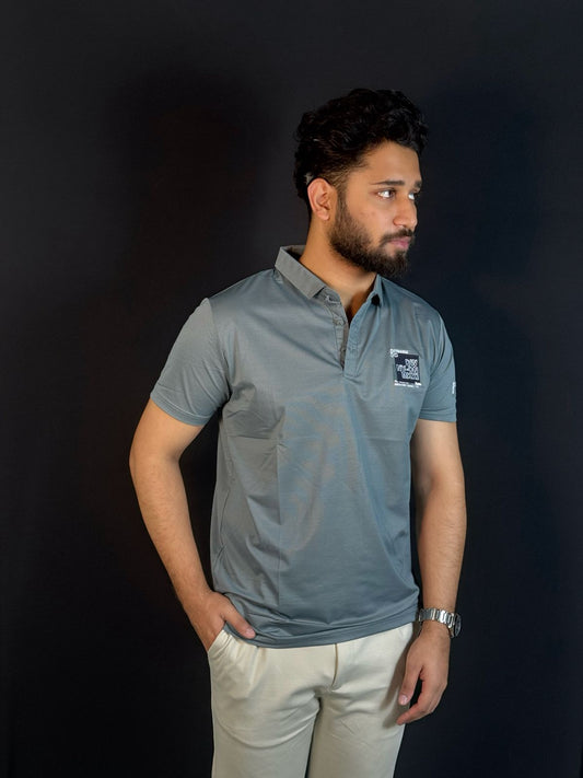ডিপ স্কাই কালার পোলো টি-শার্ট-MKKI