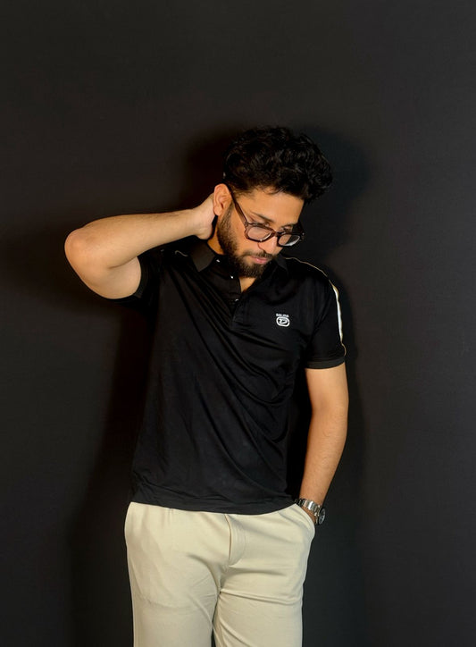 ব্ল্যাক কালার পোলো টি-শার্ট-D