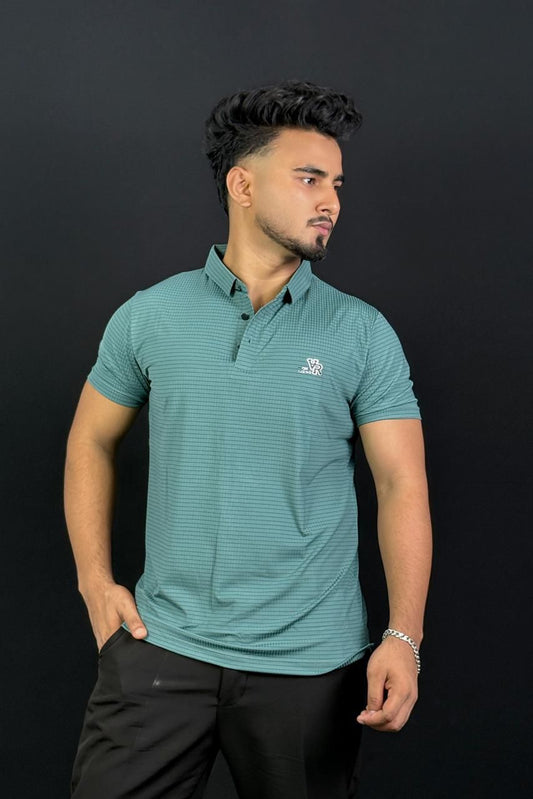 Sea Green Colour Polo T-Shirt|VR