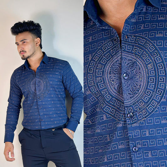 Chinese Versace Nevy Blue
