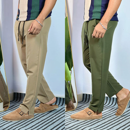 Brown+Olive Colour 2 piece Combo Lowcut Baggy